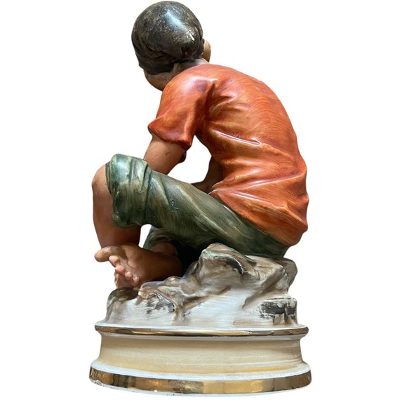 Vintage Hand Painted Porcelain Figurine  Decorama "Old Guiseppe W/ Pipe" - Picture 2 of 8